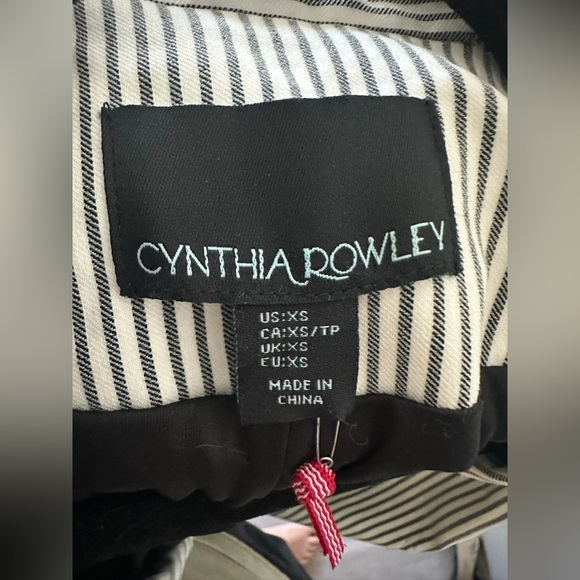 Cynthia rowley black and white stripped collared blazer - Picture 3 of 4
